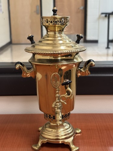 Russian brass mini samovar - brass,