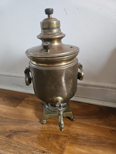 Russian antique brass samovar - antique,